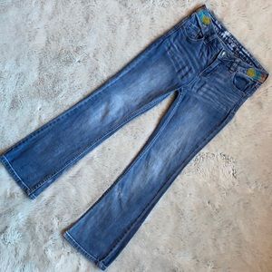 Buffalo Jeans with embroidered hippie style flare leg